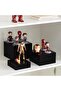 Food Risers for Buffet Table, 3PCS Black Acrylic Cube Display Nesting Risers with Hollow Bottoms - 2