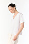 Women's White V-Neck Short Sleeve T-Shirt