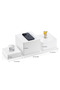2 Sets of 3 Steps Acrylic Display Risers, 5-Sided Acrylic Riser with Hollow (Square-White) - 2