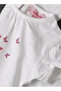 Girls White Flower & Butterfly Print Tee - 5