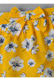 Girls Yellow Floral Printed Bow Skirt - 4
