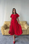 Women's Luna Belted Ayrobin Fabric Summer Dress