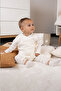 Organic Cotton Muslin Ecru Double Breasted Baby Set