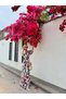 Elastic Waist Flowers Dress Mini Burgundy - 6