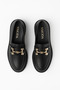 Women's Thick Sole Loafers Moccasin Shoes Gld - 2