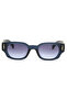 Rectangle Design Black Frame Black Glass Women's Sunglasses - 2