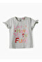Girls Grey Graphic Print Tie Sleeve Top - 2