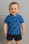 Baby Boy Blue Polo Neck T-Shirt and Shorts Set
