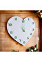 Phosphorescent 3D Relief Numeral Heart Wooden White Wall Clock No Glass - 2