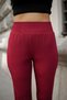 Women's Diver Fabric Double Pocket Waist Corset Detail Leg Pleated Full Flexible Track Pants - 6