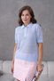 Polo Neck Openwork Short Sleeve Polo Knitwear Sweater