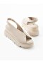 Monza Cream High Sole Women's Sandals - 4