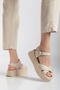 Plain Straight Platform Wedge Sole Sandals - 3