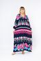 Women's Plus Size Printed Summer Woven Long Sleeve Long Length Dress - 7