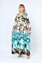Women's Plus Size Printed Summer Woven Long Sleeve Long Length Dress - 4