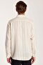 Regular Fit Classic Cut Oversized Linen Look Cotton Pack Striped Drapey Comfortable Pocketed Sports Shirt - 5