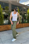 Khaki Baggy Cargo Pants - 4