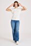 100% Cotton Ecru Blouse with Lace Sleeves - 4