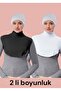 2 Pack Black and White Neck Collar Lycra Cotton