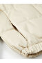 Faux Leather Coat Puffer Zipper Pocket Stand Collar - 8