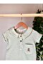 100% Organic Cotton Soft Textured Green Unisex Summer Baby Romper (6-18 Months) – Teddy Bear Pocket - 2