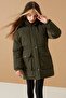 Hooded (Removalable Zipper) Girl's Coat - 6