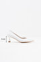Women's White Leather 5 cm Stiletto Special Design Heel V Model Stylish Daily Comfortable Massole New Season - 3