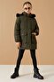 Hooded (Removalable Zipper) Girl's Coat - 4