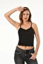 5 Pieces Women's Thin Strap Lycra Lace Cropped Body Undershirt 95% Cotton 5% Lycra - 3