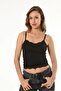 5 Pieces Women's Thin Strap Lycra Lace Cropped Body Undershirt 95% Cotton 5% Lycra