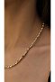 Gold and Silver Serrated Topcuk Special Series Necklace - 3