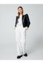 Faux Leather Biker Jacket - Plush Detailed - 2