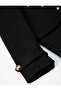 Stamped Coat Double Breasted Buttoned Pocket Epaulette Detailed - 7