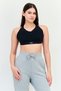 Women Brand Logo Padded Sports Bra, Black