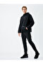 Jogger Sweatpants with Lace Waist Stitching Detail and Pocket - 2