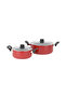 9-piece Aluminium Non-stick Coating Non-slip Ergonomic Handle Kitchen Cookware Set - 2