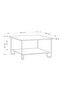 Marbo Modern Coffee Table Oak Lotus Multipurpose H 45cm Oak/Marble Black - 2