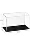 Acrylic Display Case Clear Display Box for Collectibles (Black, 25x15x15cm) - 2