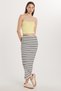 Women's Slim Fit Viscose Striped Regular Waist Skirt - 4