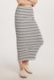 Women's Slim Fit Viscose Striped Regular Waist Skirt
