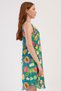 Women's Wide Strap Green Nightdress 100% Cotton C9T3N2O904 - 3