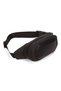 Men's Black Leather Crossbody Cross Chest Shoulder and Waist Bag - 5