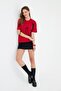 Ribbon-Designed Oversized 100% Cotton Women's T-Shirt - 5