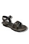 E798-25 Leather Anatomical Cross Band Stone Women's Sandals
