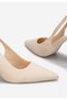 Slingback Anabela bej - 5