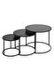 3-Piece Noan Elegant Design Round Nesting Table 55.6 x 6.2 x 55.6 cm