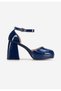 Pantofi Cu Toc Gros Ibia Navy - 3