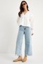 Women's Blue Snow Wash Ankle Length Trousers 60251176