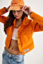 Women's Orange Double Pocket Gabardine Jacket 40941010