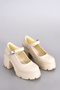 MSN 903 High-Heeled Buckle Detail Loafers - 5
